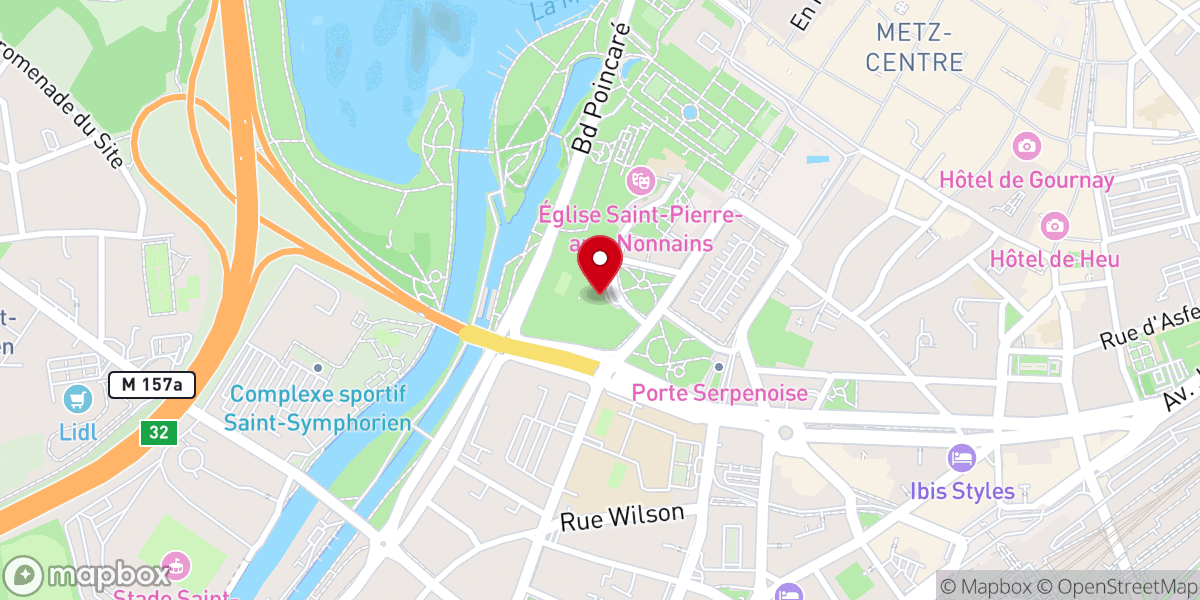Map showing location of Palais du Gouverneur Militaire
