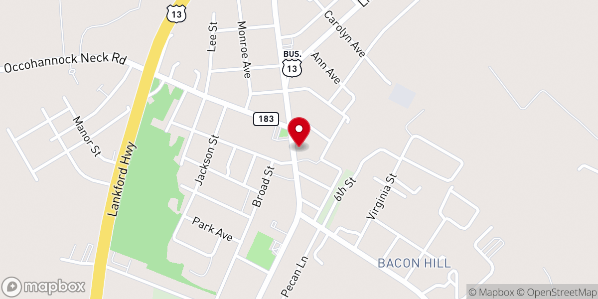 Map showing location of Eastern Shore Post