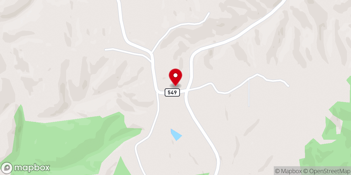 Map showing location of Cove Hill Church