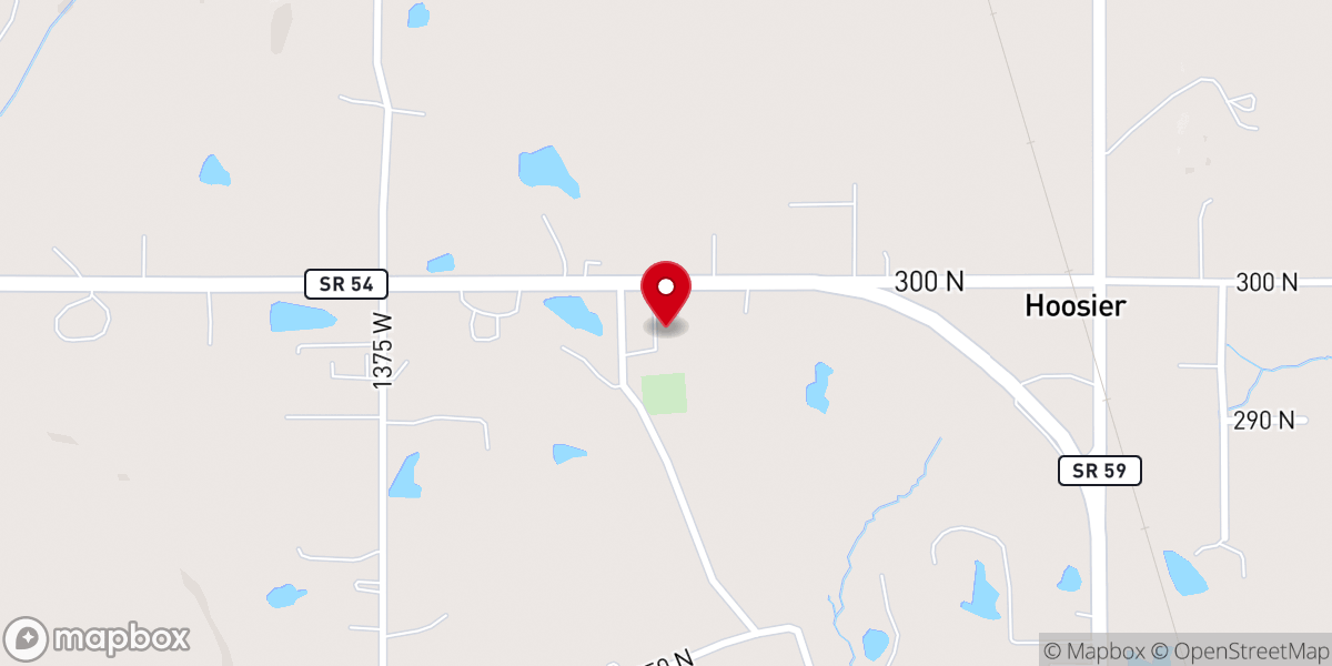 Map showing location of Olive Branch Baptist Church