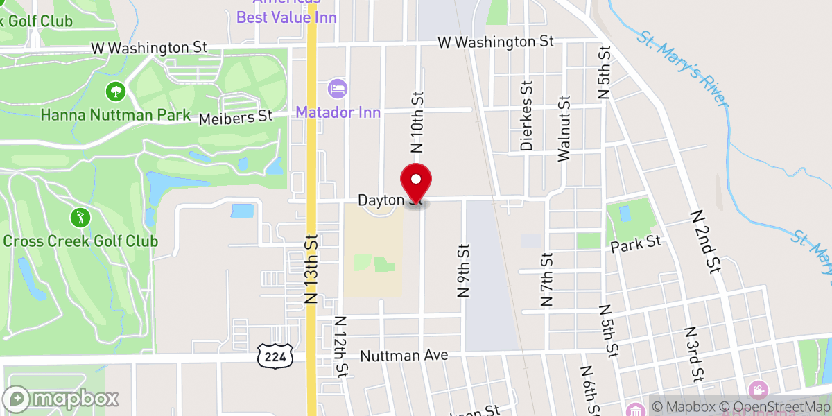 Map showing location of New Beginnings Family Center