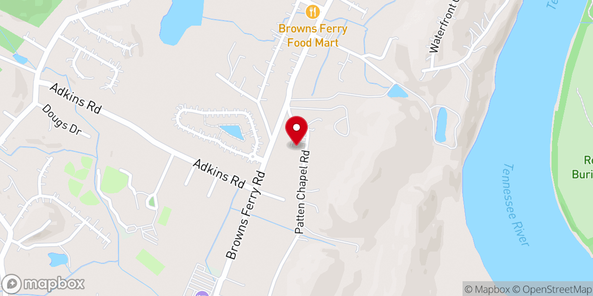 Map showing location of Lookout Valley Presbyterian Church