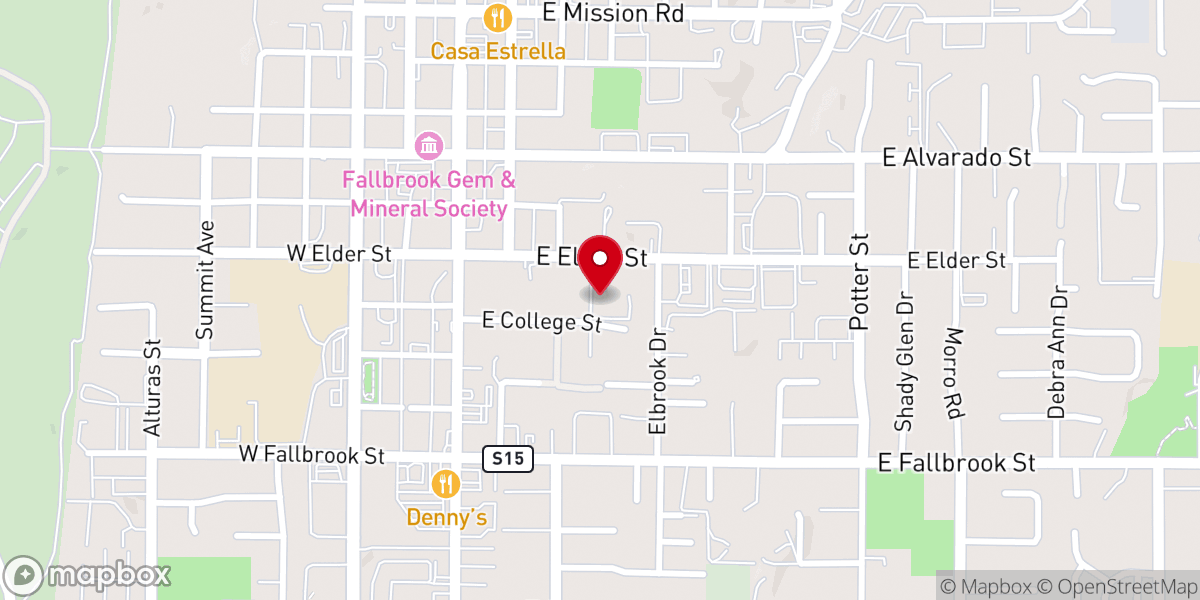 Map showing location of Hilltop Center