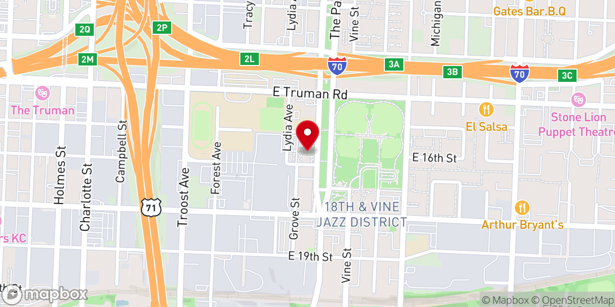 Map showing location of St. Monica Catholic Church
