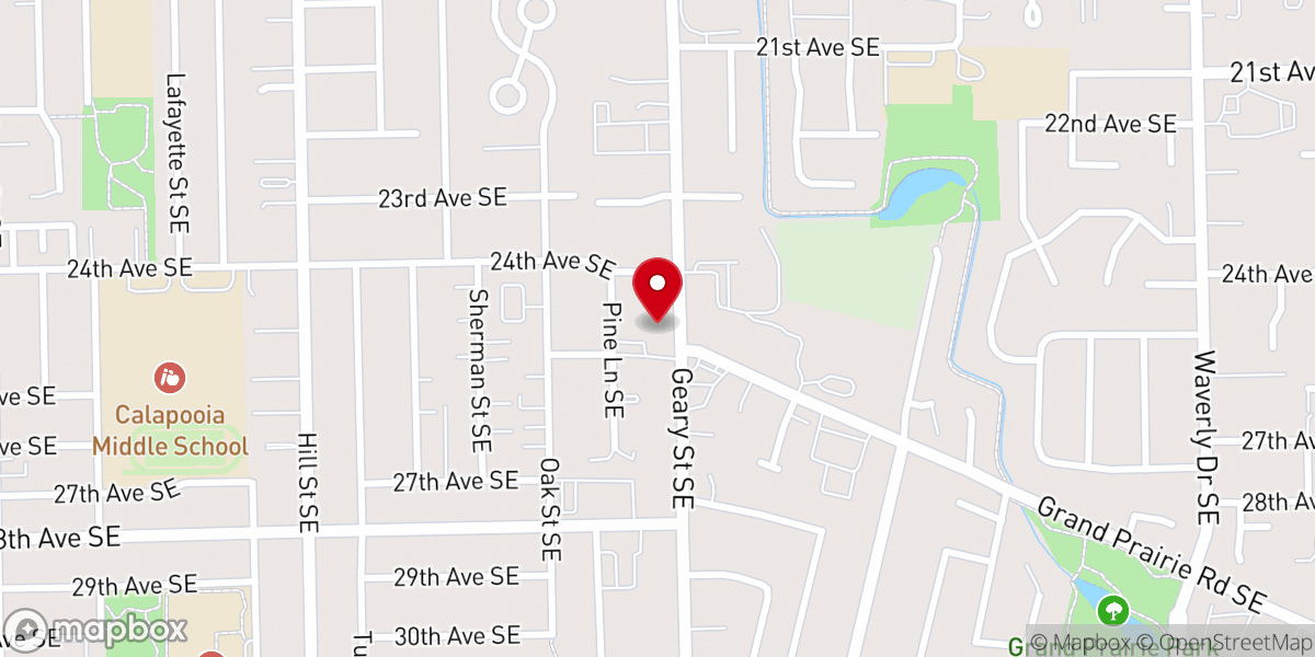 Map showing location of Albany City Church