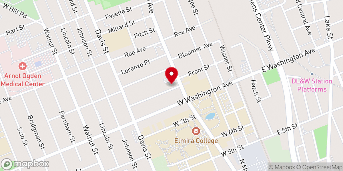 Map showing location of North Presbyterian Church
