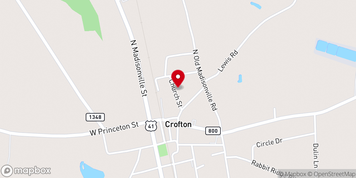 Map showing location of Crofton United Methodist Church