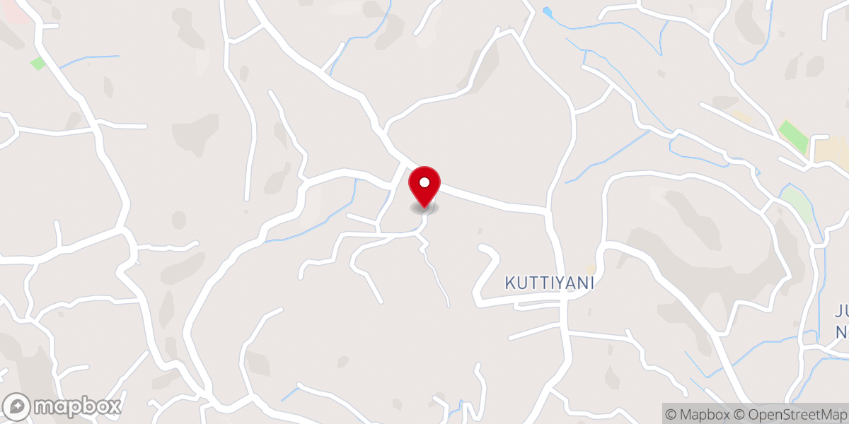 Map showing location of The Pentecostal Mission, Kuttiyani