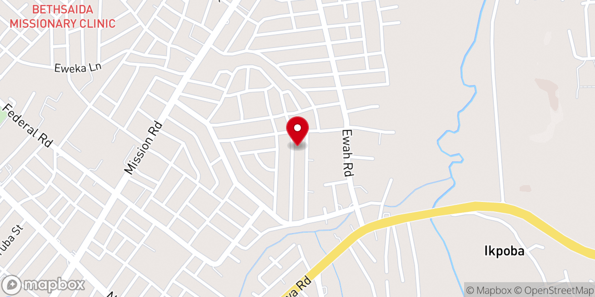 Map showing location of New Covenant Gospel Church