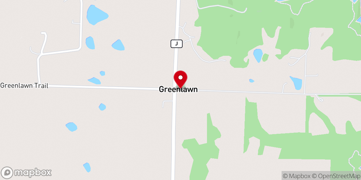 Map showing location of Greenlawn Methodist Church