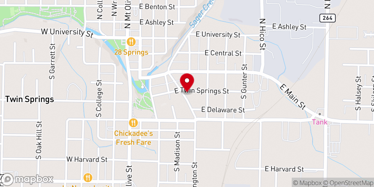Map showing location of Redeemer Presbyterian Church
