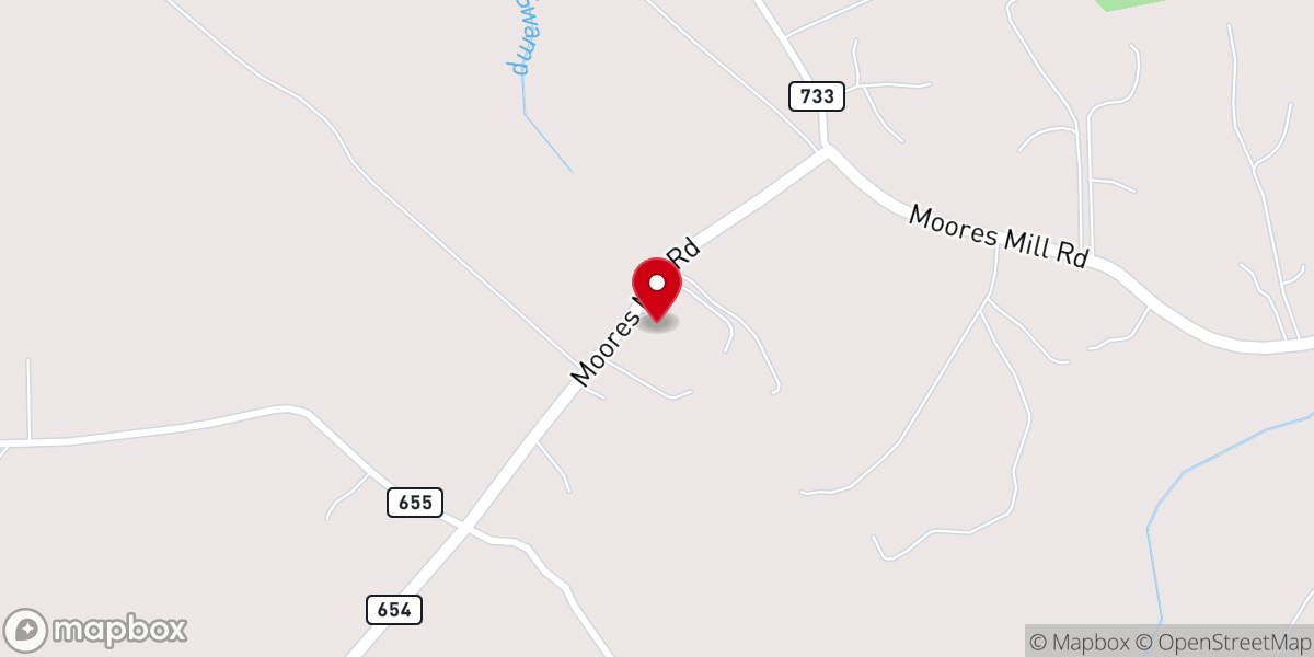 Map showing location of Mt Salem Baptist Church