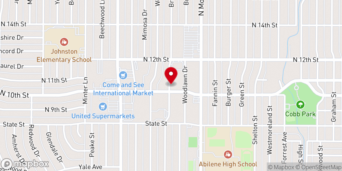 Map showing location of Church of Christ - Woodlawn