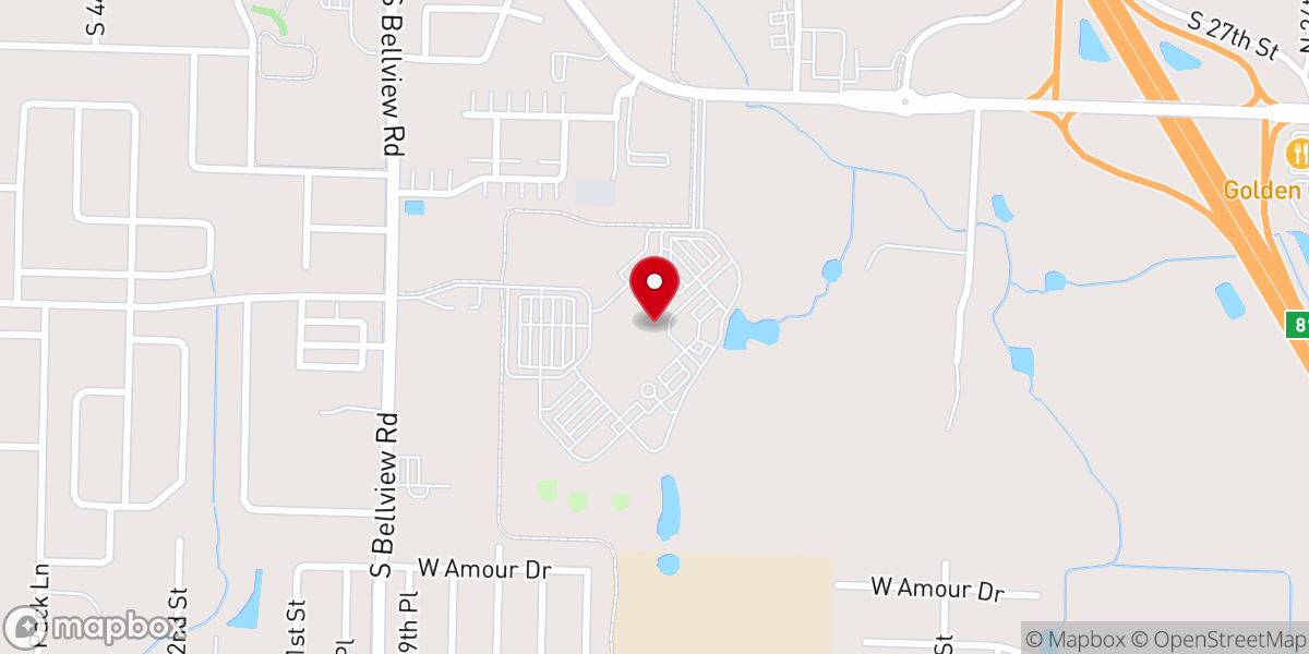 Map showing location of First Baptist Church of Rogers