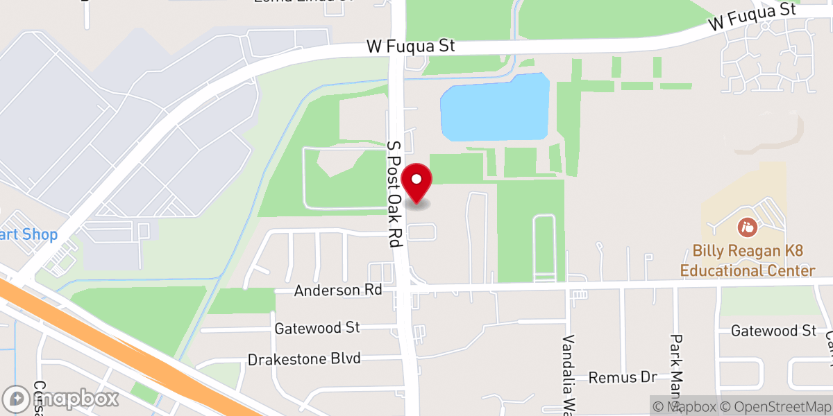 Map showing location of S Post Oak Church of Christ