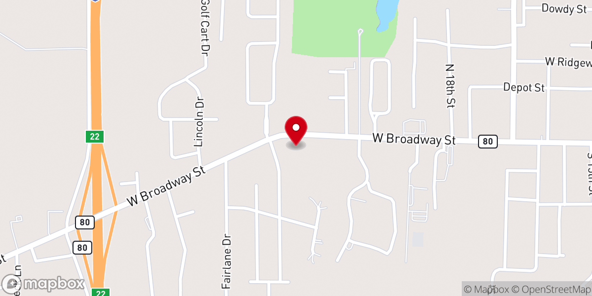Map showing location of First United Methodist Church