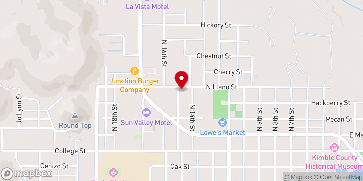 Map showing location of Junction Ministerial Alliance Food Bank