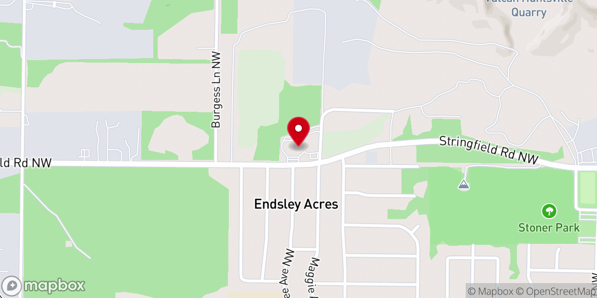 Map showing location of Convergence Worship Center