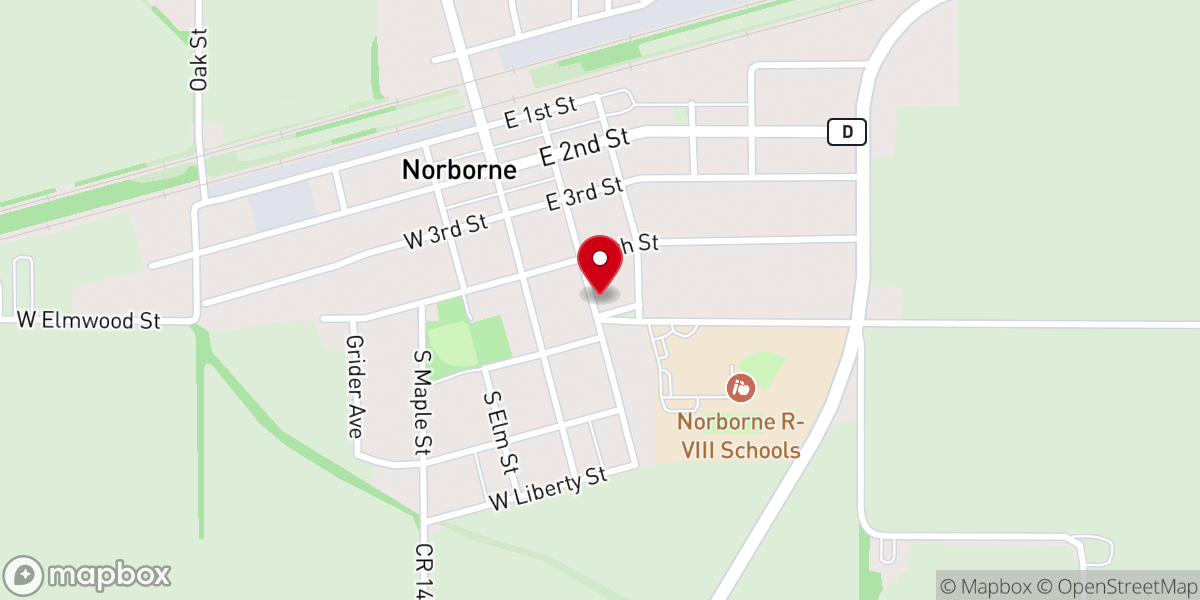 Map showing location of Sacred Heart Catholic Church
