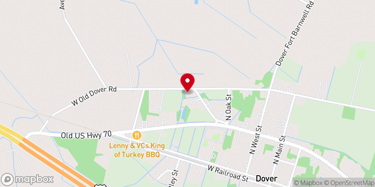 Map showing location of St Peter Free Will Baptist Church