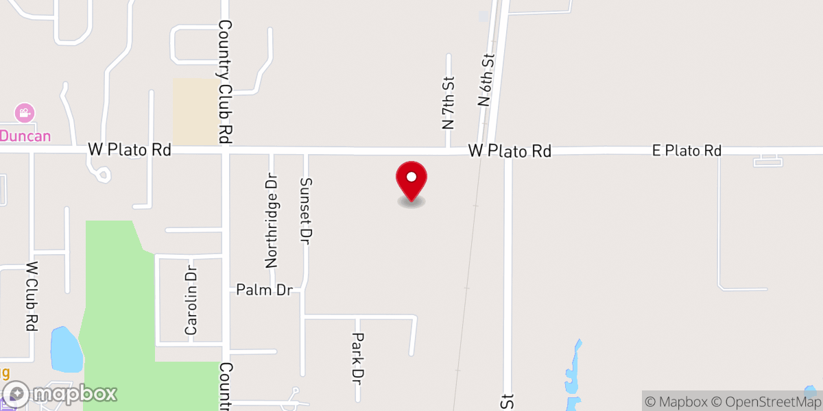 Map showing location of Duncan Bethel Church