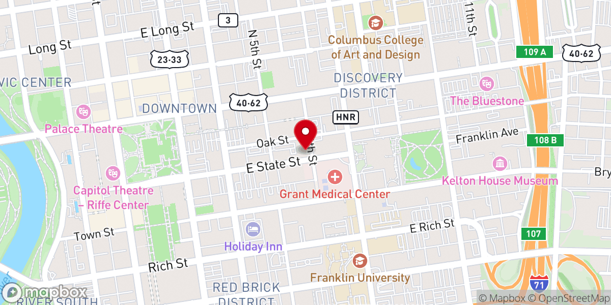 Map showing location of Saint Paul Guiding Light Spiritualist Church
