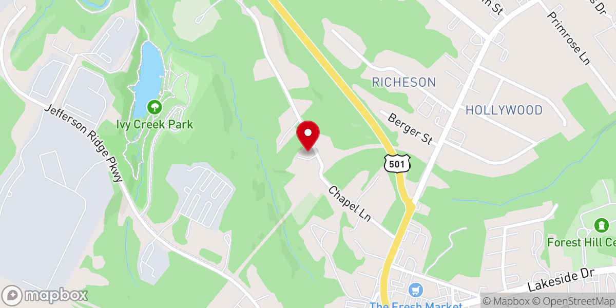Map showing location of Christ Chapel Baptist Church