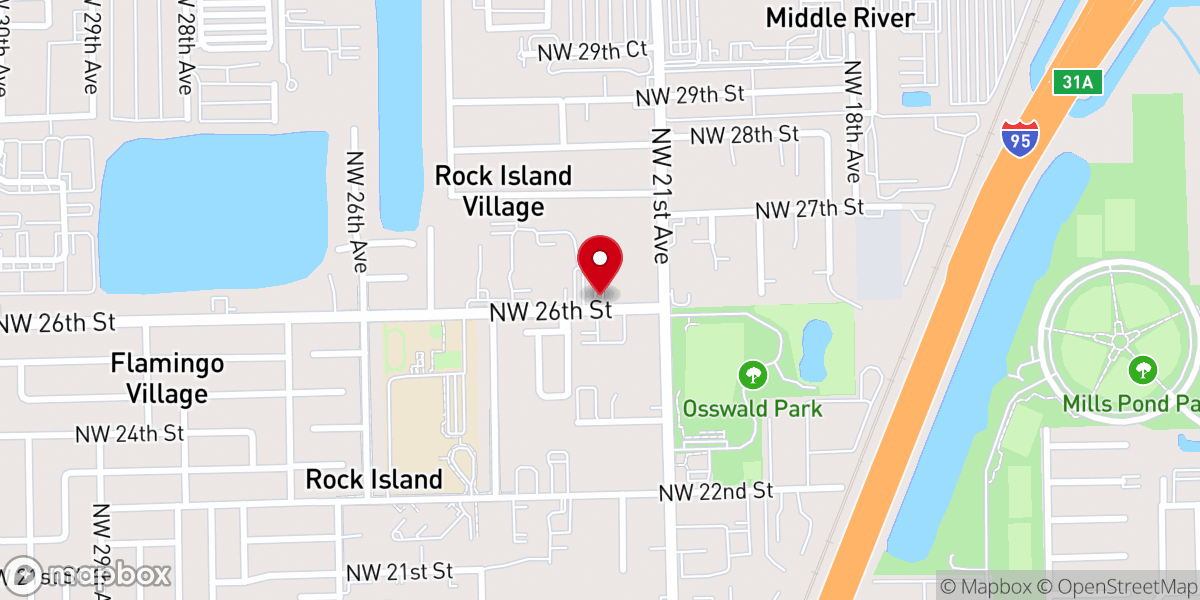 Map showing location of New Beginning Church of God 7TH Day International Florida Conference