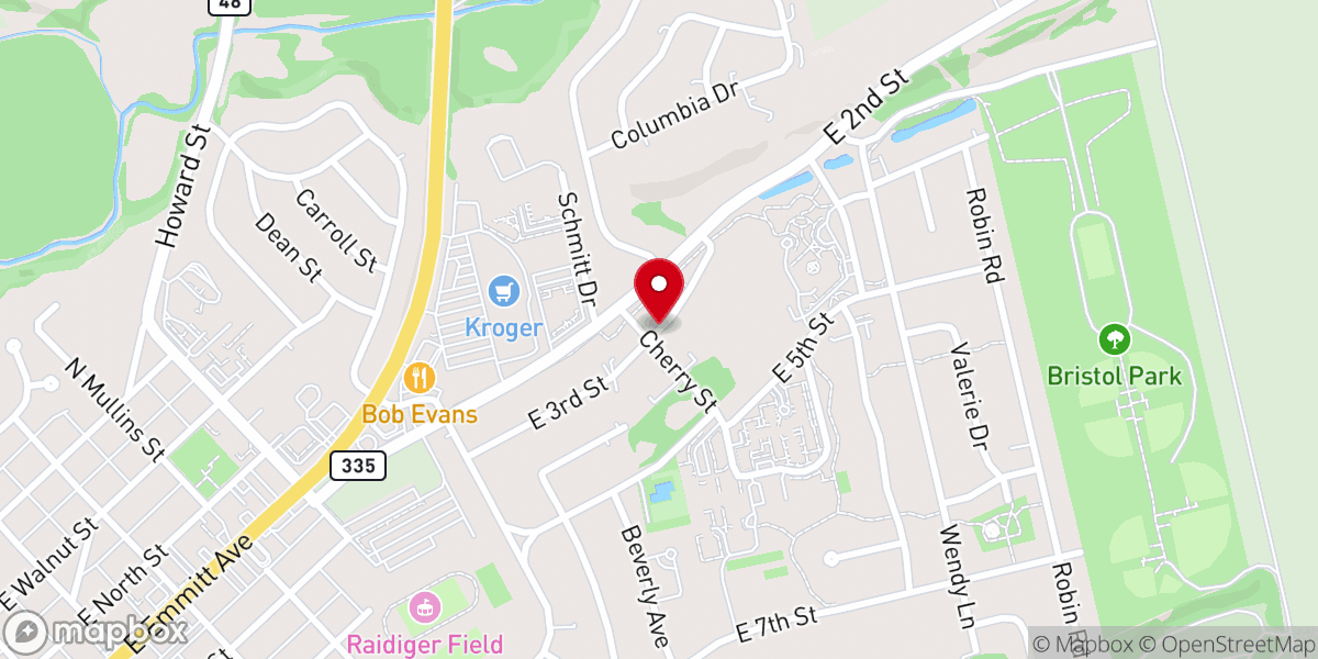 Map showing location of National Church Residences Hospice