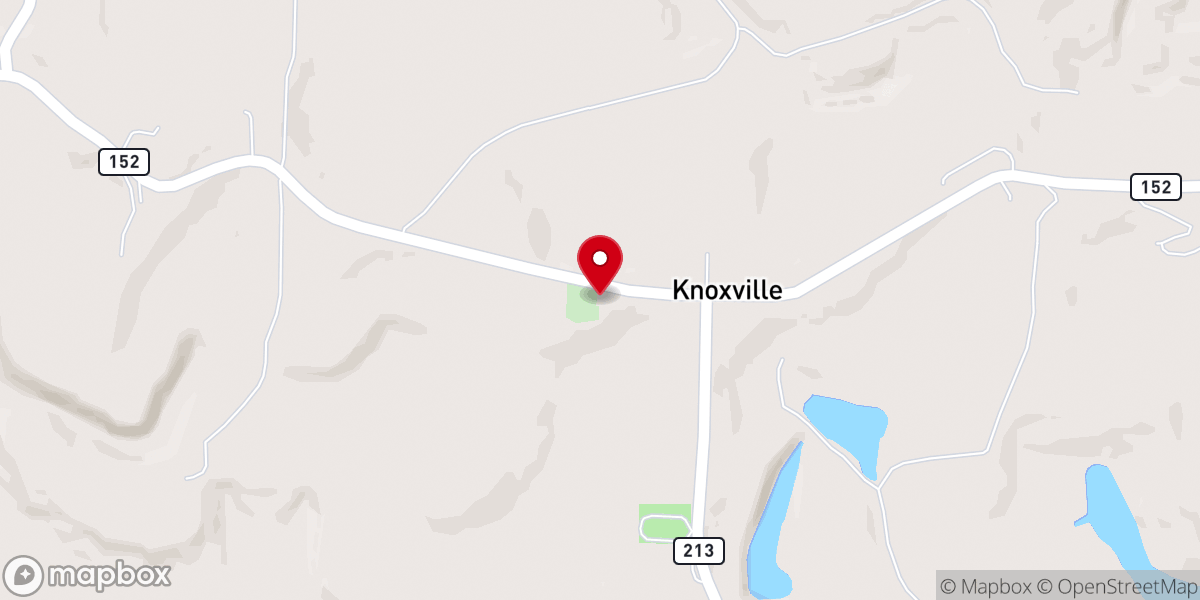 Map showing location of Knoxville Wesleyan Holiness Church