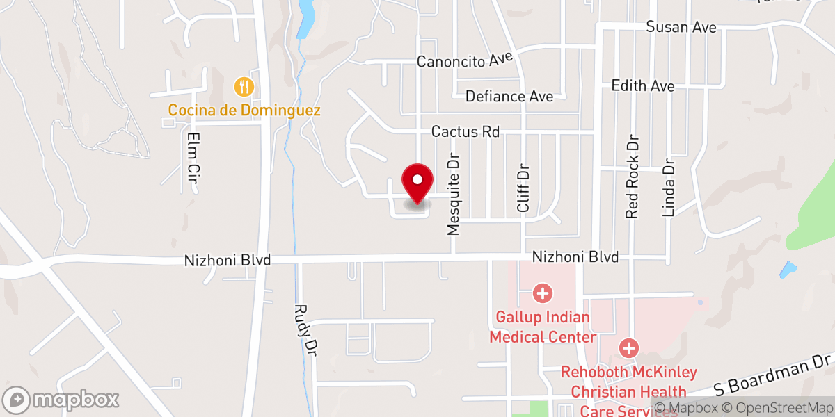 Map showing location of Agape Baptist Church