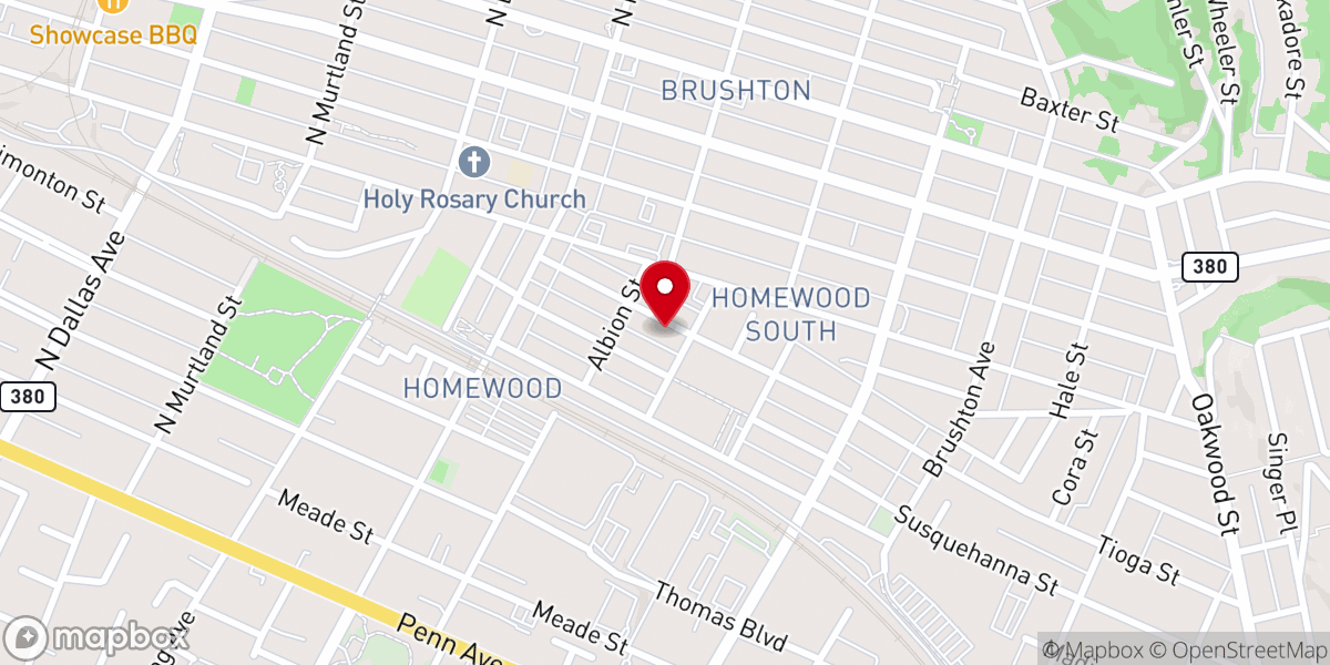 Map showing location of First Galilee Baptist Church