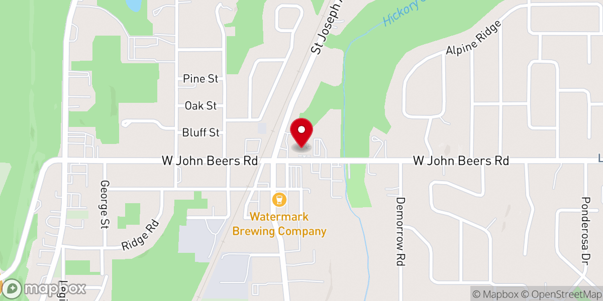 Map showing location of St Paul's Ev Lutheran Church