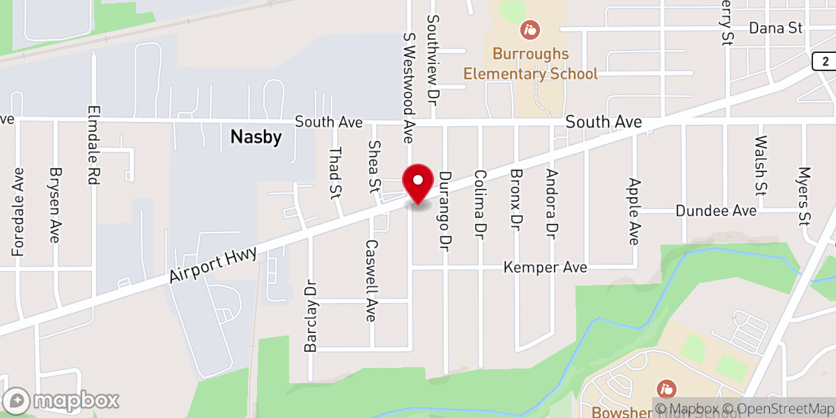 Map showing location of Toledo Foursquare Chapel
