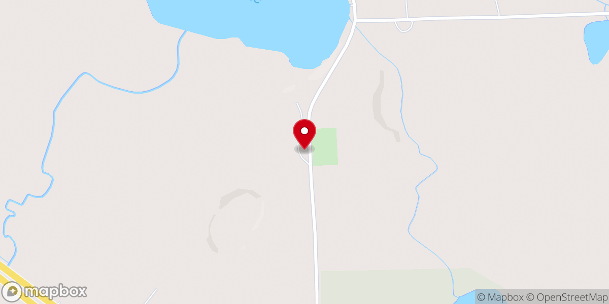 Map showing location of Poplar Lake Lutheran Church