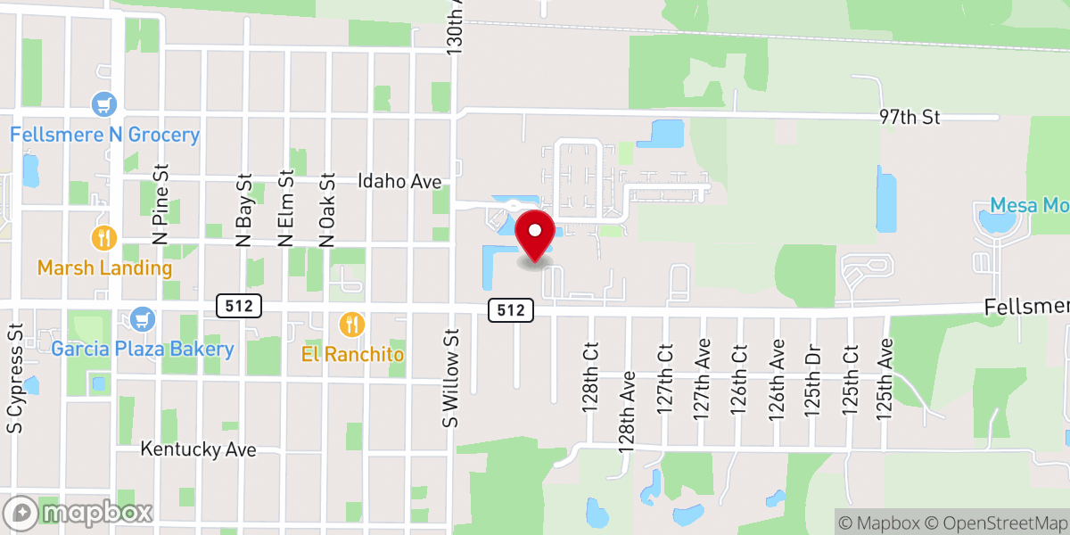Map showing location of Our Lady of Guadalupe Mission
