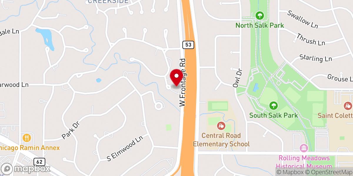 Map showing location of St. Mary's Coptic Orthodox Church