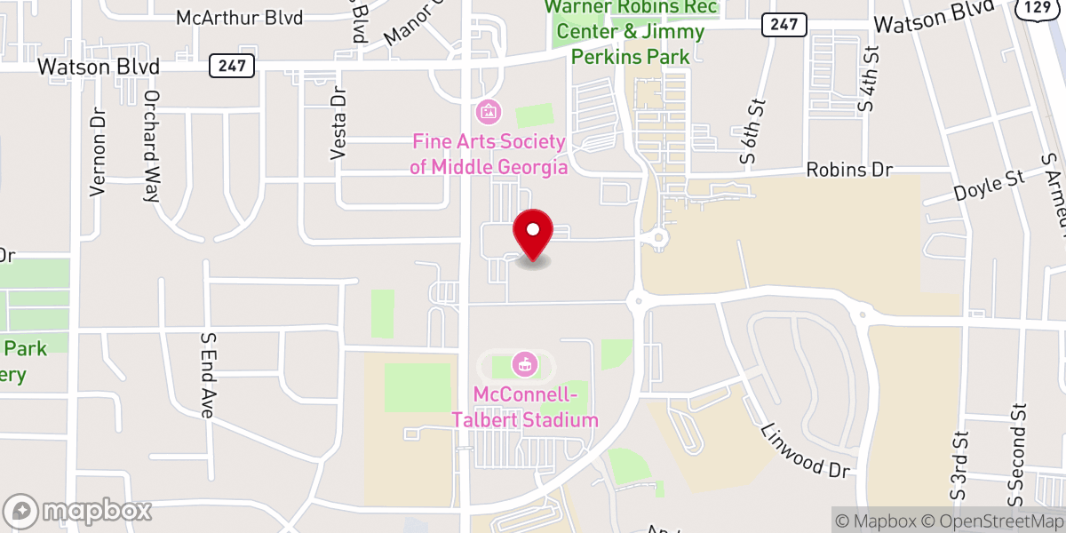 Map showing location of Catholic Columbarium at Sacred Heart
