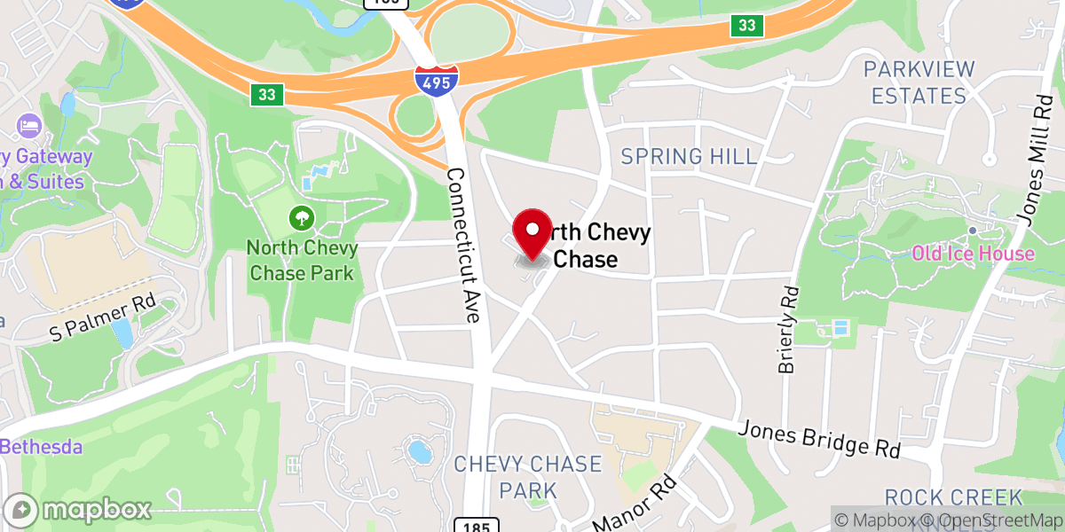 Map showing location of North Chevy Chase Christian (Disciples of Christ)