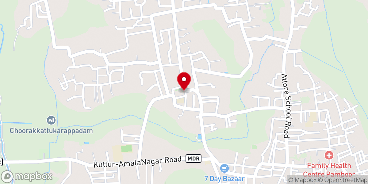 Map showing location of St. Mary's Assumption Forane Church