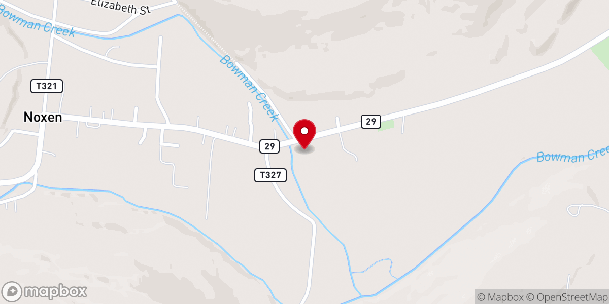 Map showing location of Merry Pin Pines Grove & Chapel