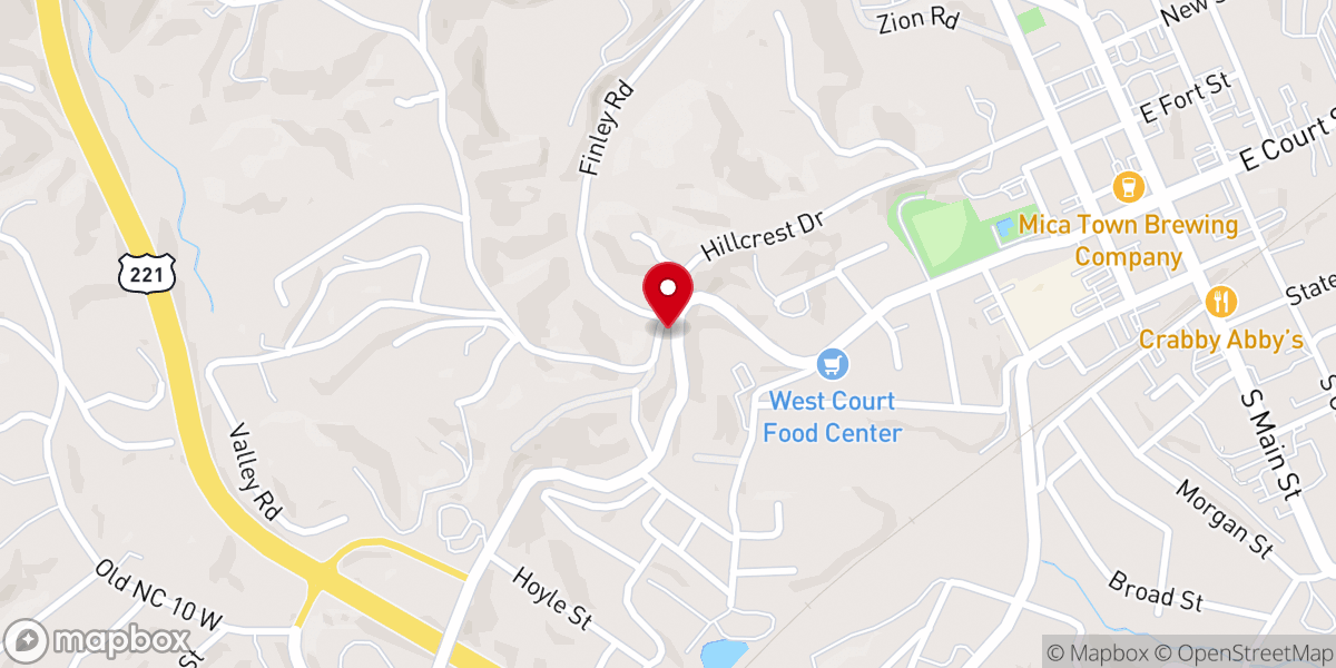 Map showing location of Cross Mill Pentacostal Holiness Church