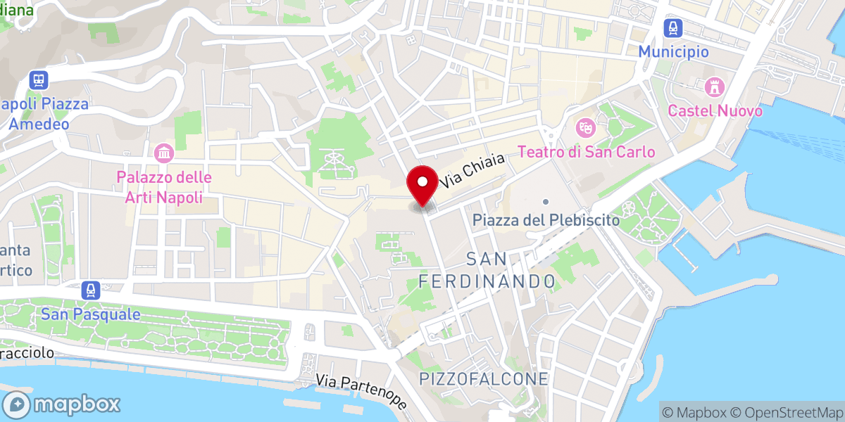 Map showing location of Basilica di Santa Maria degli Angeli a Pizzofalcone