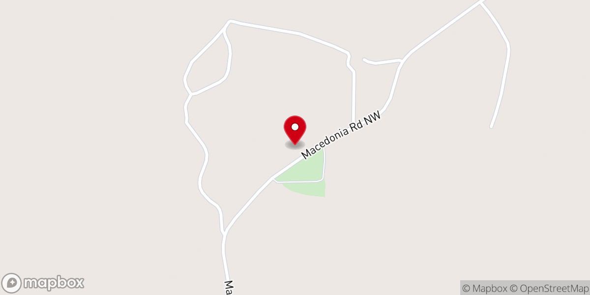 Map showing location of Macedonia Baptist Church