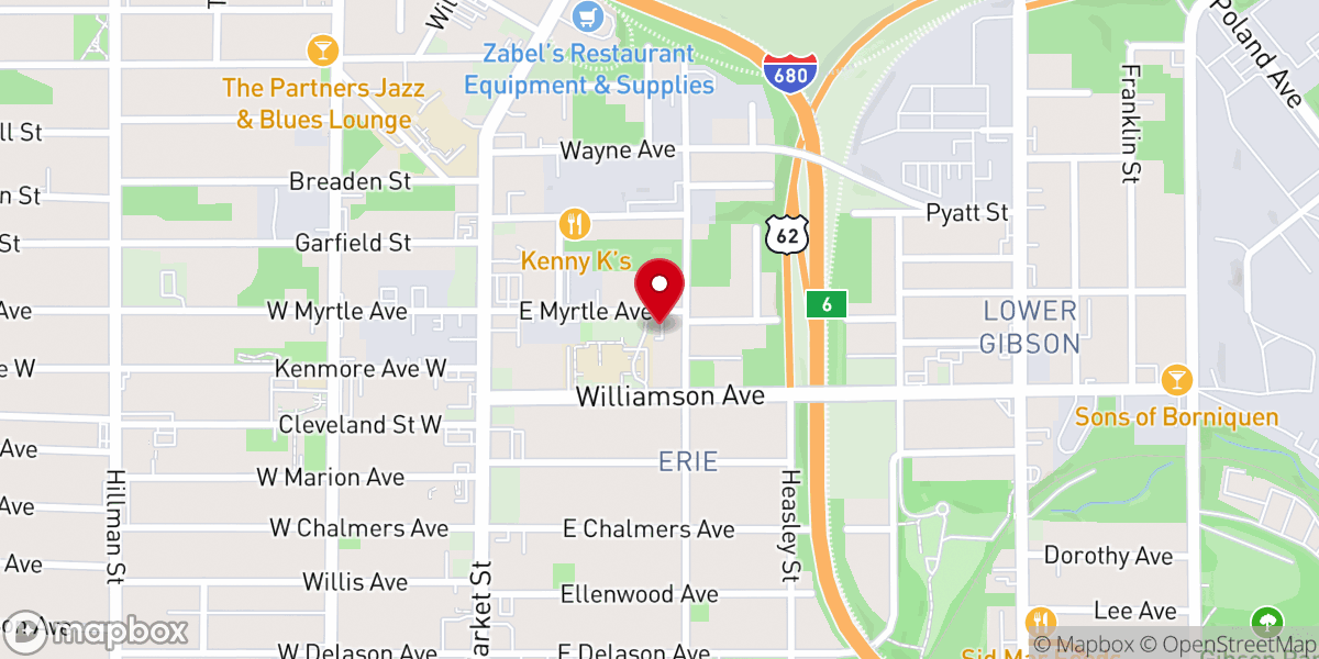 Map showing location of St. James AME Church