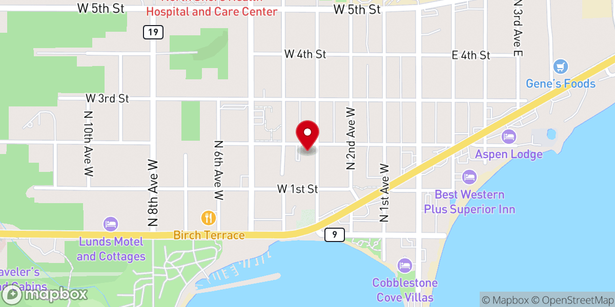 Map showing location of Grand Marais Seventh-day Adventist Church