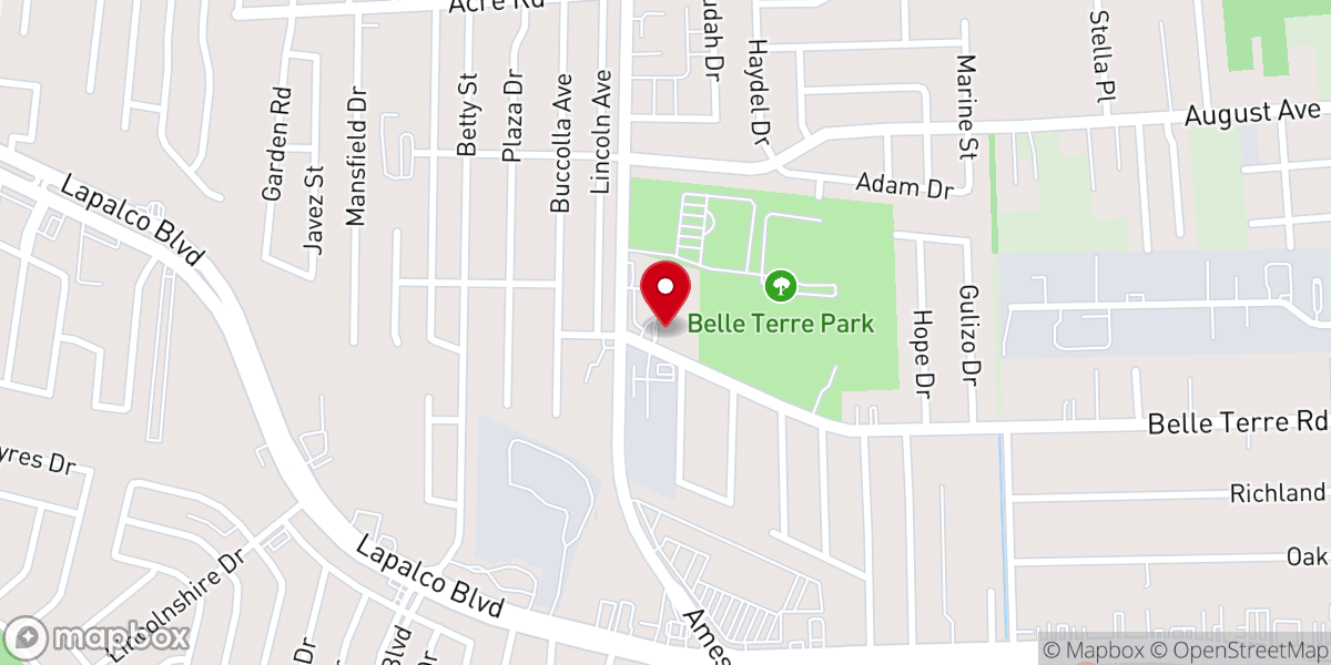 Map showing location of Jefferson Parish Streets Department