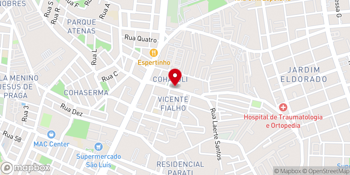 Map showing location of Igreja Batista Nacional em Vicente Fialho