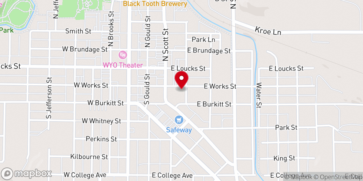 Map showing location of First Christian Church (Disciples of Christ)