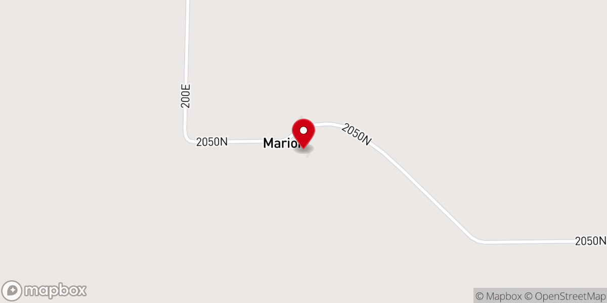 Map showing location of Marion Christian Church